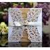 Pink Ribbon Bow Invitation Card Laser Cut Wedding Invitation Card Customization